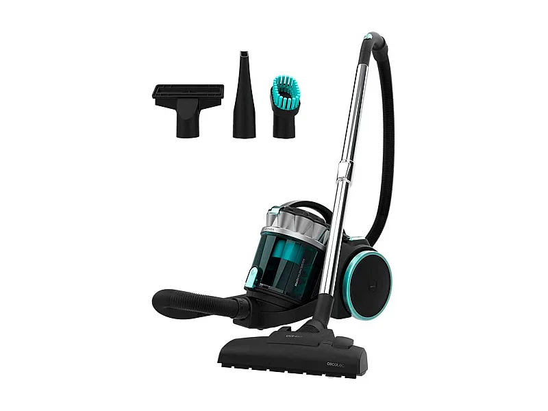 Aspirador de trineo Cecotec Conga Rockstar Multicyclonic Compact Plus 800W 20kPa con accesorios negro