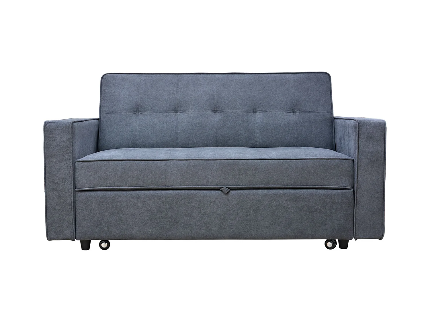 Canapé-lit, canapé de salon avec accoudoirs en tissu coloris Gris - Longueur 167 x profondeur 88 x hauteur 93 cm