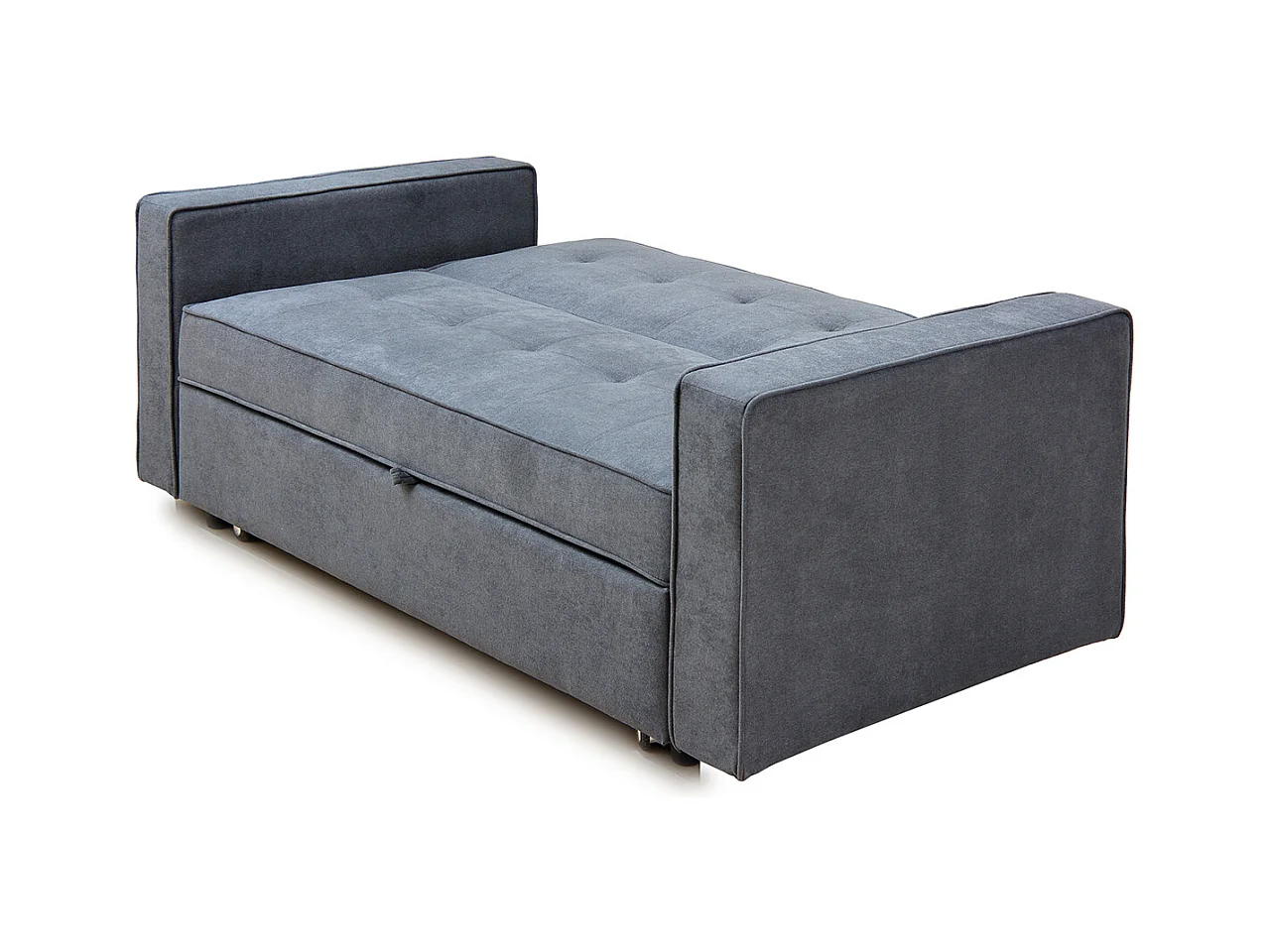 Canapé-lit, canapé de salon avec accoudoirs en tissu coloris Gris - Longueur 167 x profondeur 88 x hauteur 93 cm