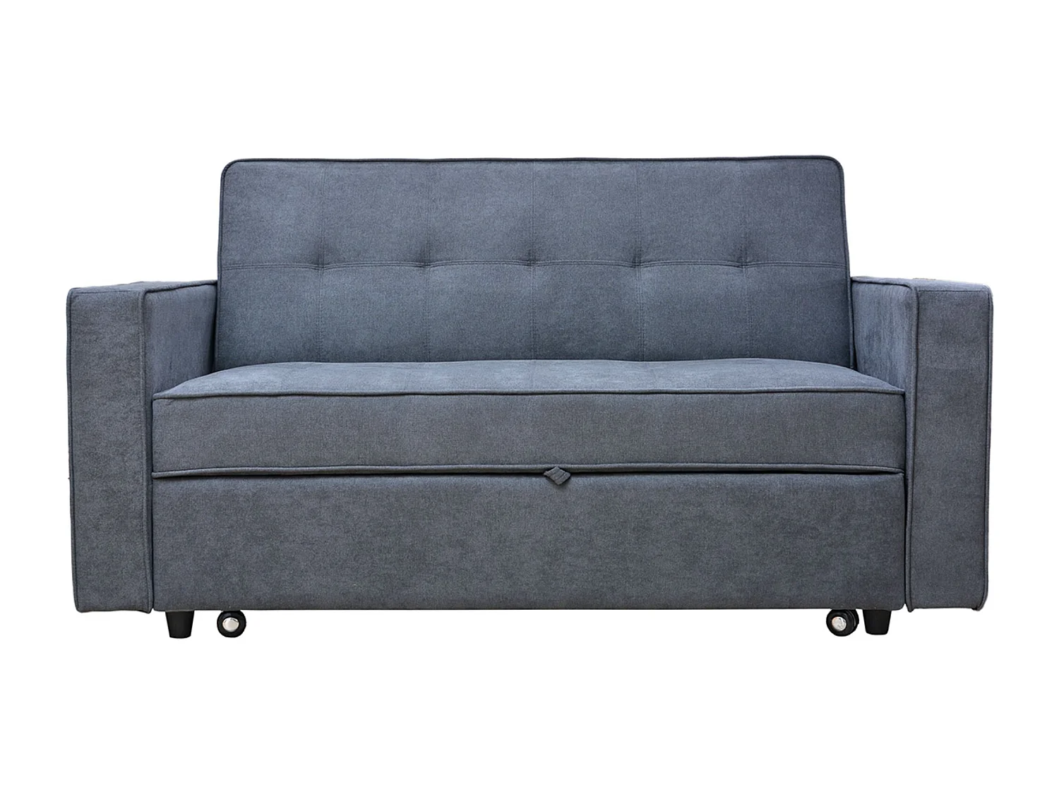 Canapé-lit, canapé de salon avec accoudoirs en tissu coloris Gris - Longueur 167 x profondeur 88 x hauteur 93 cm
