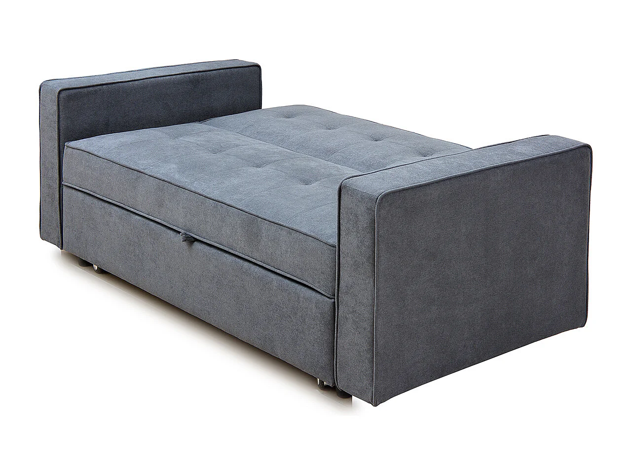 Canapé-lit, canapé de salon avec accoudoirs en tissu coloris Gris - Longueur 167 x profondeur 88 x hauteur 93 cm