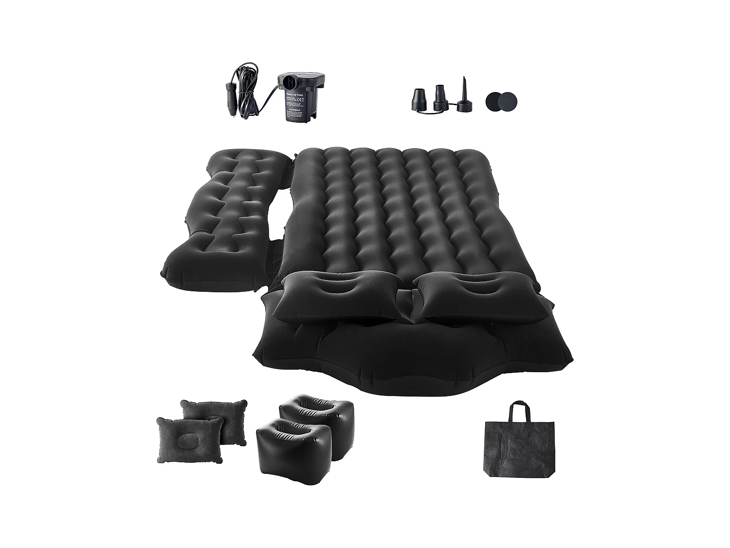 Matelas Gonflable, SucceBuy Matelas Gonflable Voiture Lit de Couchage Floqué pour Siège Arrière Noir