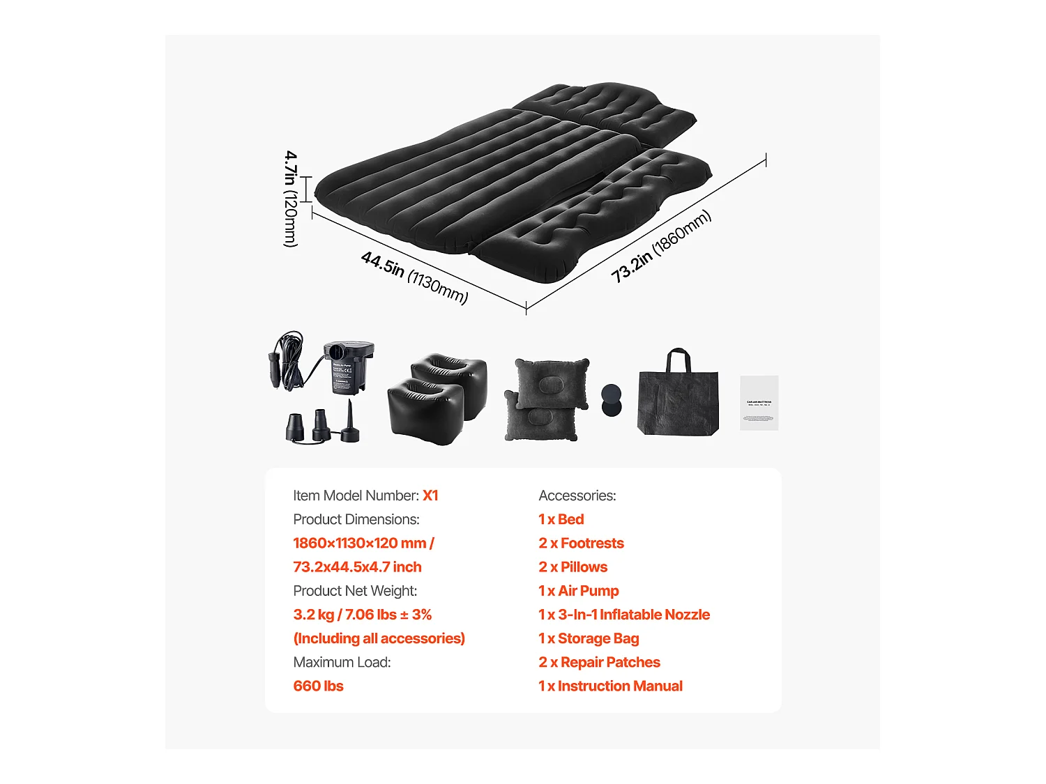 Matelas Gonflable, SucceBuy Matelas Gonflable Voiture Lit de Couchage Floqué pour Siège Arrière Noir