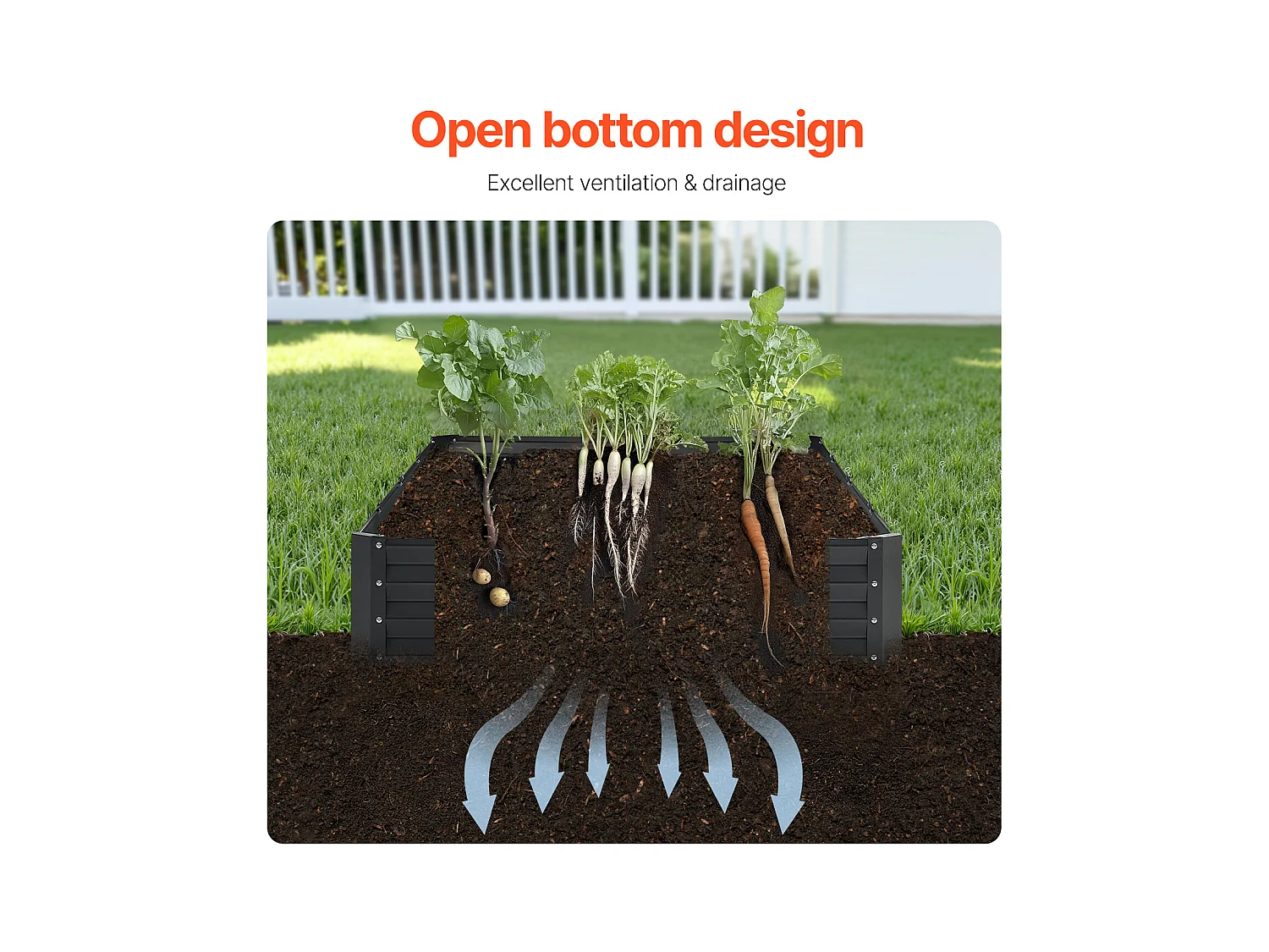 Jardinière Lit de Jardin Surélevé Potager SucceBuy Métal Galvanisé 2395x1200x280 mm