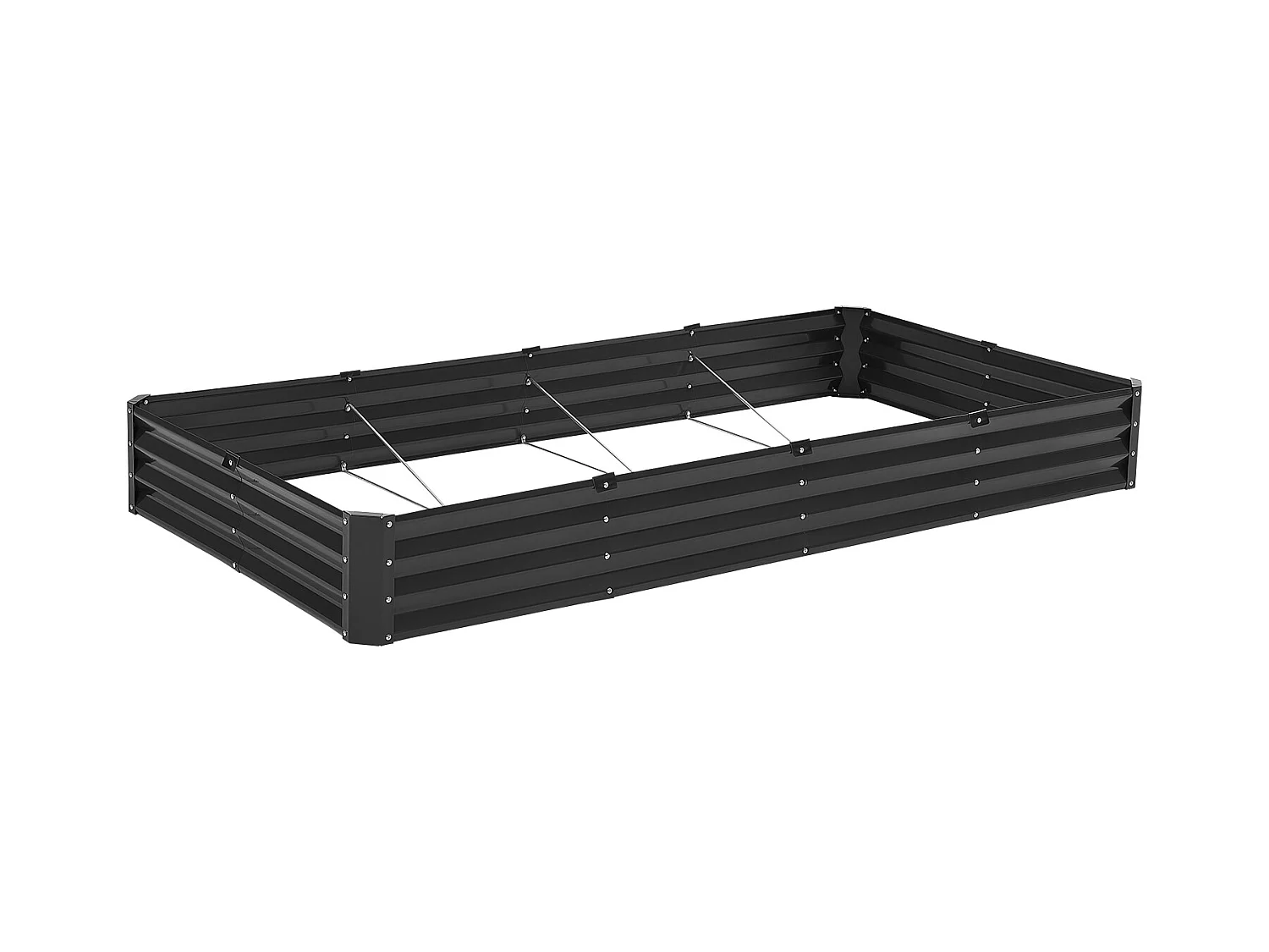 Jardinière Lit de Jardin Surélevé Potager SucceBuy Métal Galvanisé 2395x1200x280 mm