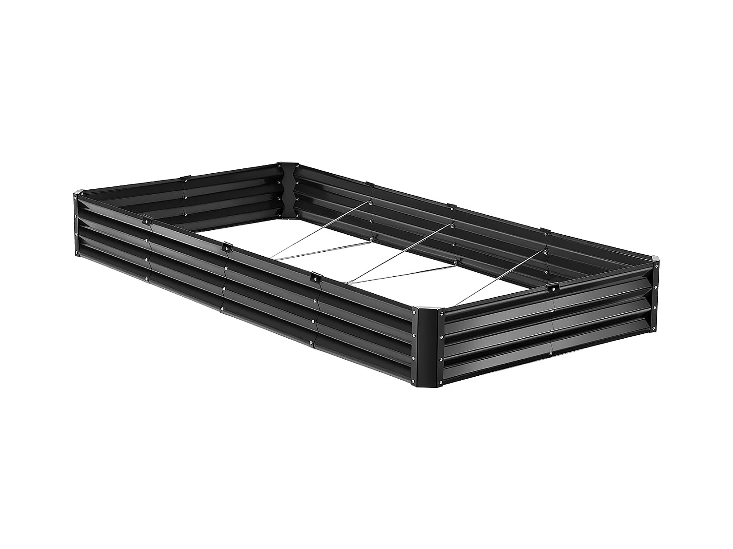 Jardinière Lit de Jardin Surélevé Potager SucceBuy Métal Galvanisé 2395x1200x280 mm