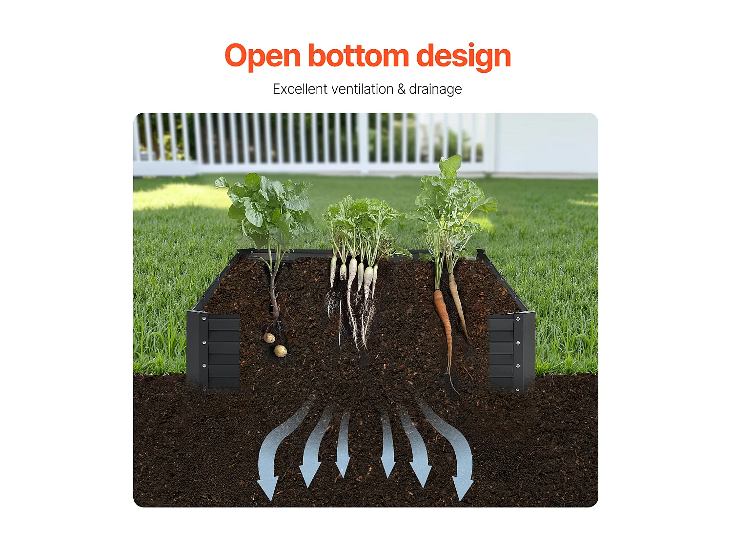 Jardinière Lit de Jardin Surélevé Potager SucceBuy Métal Galvanisé 2395x1200x280 mm