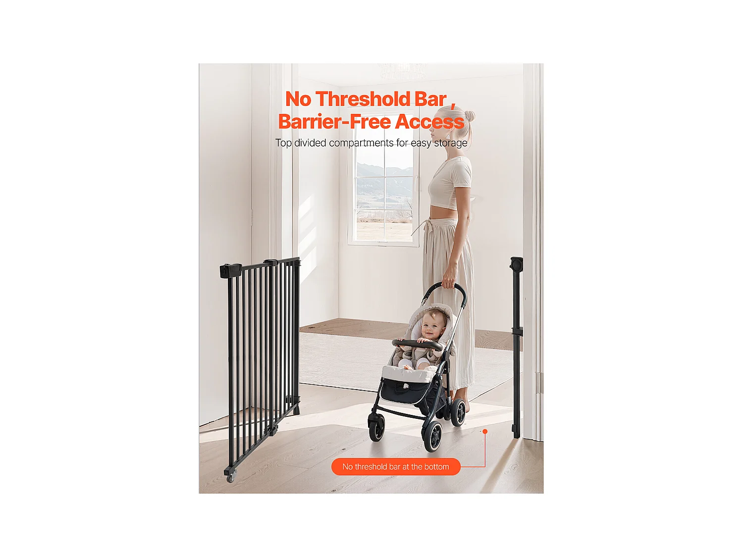 Cancello di Sicurezza Estensibile per Cani SucceBuy Larghezza 75–109,2 cm Altezza 71,1 cm