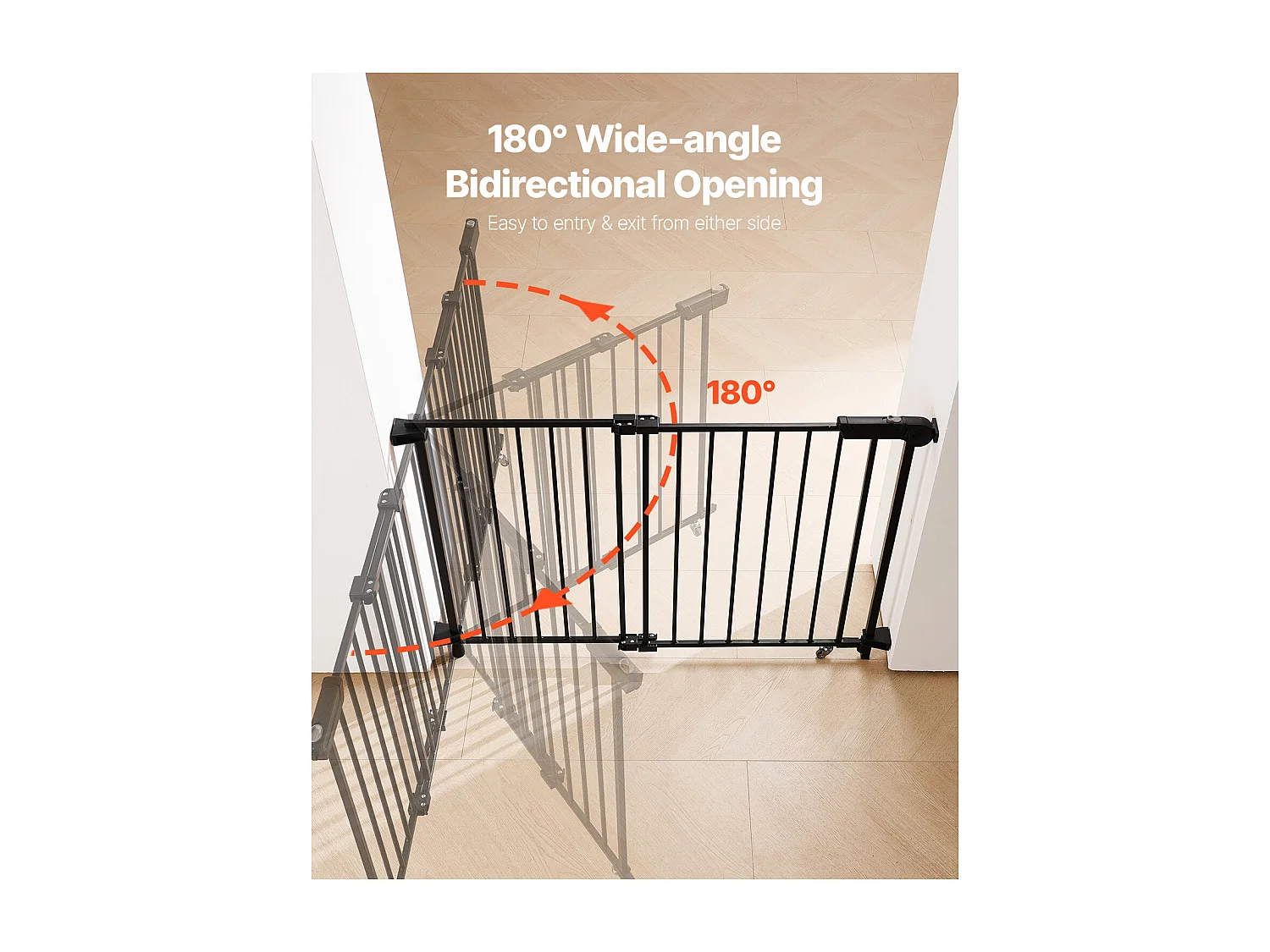 Cancello di Sicurezza Estensibile per Cani SucceBuy Larghezza 75–109,2 cm Altezza 71,1 cm