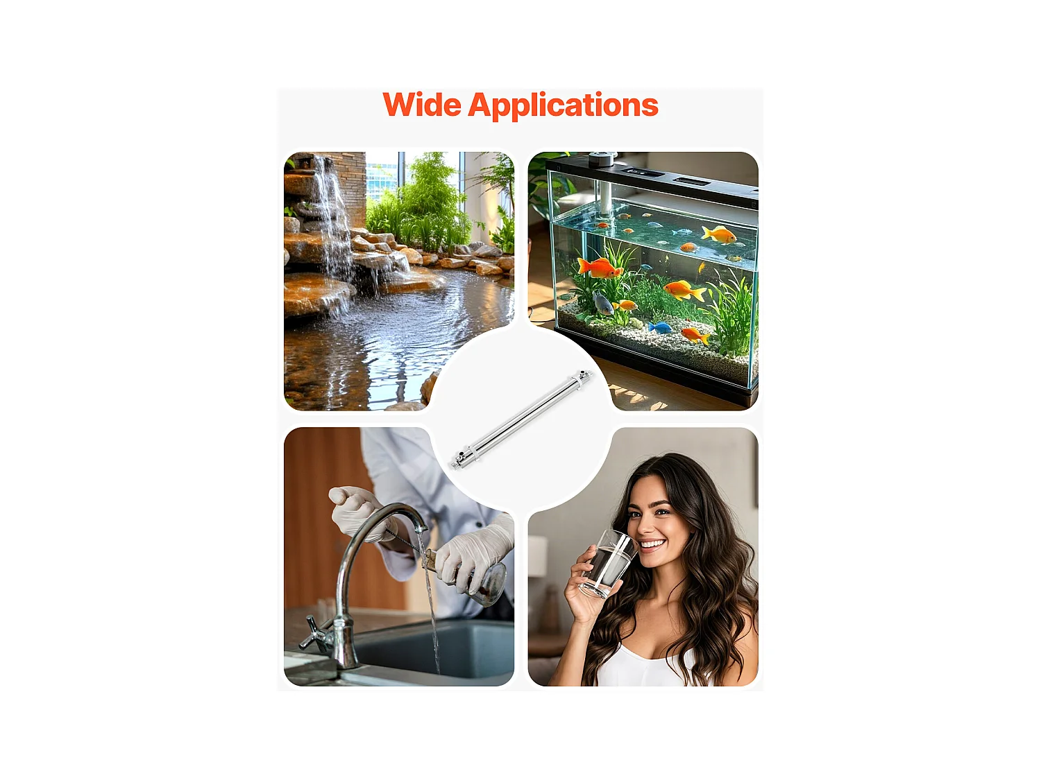 Purificateur d'Eau UV SucceBuy, 45,4 L/min Pour une Eau Potable Propre