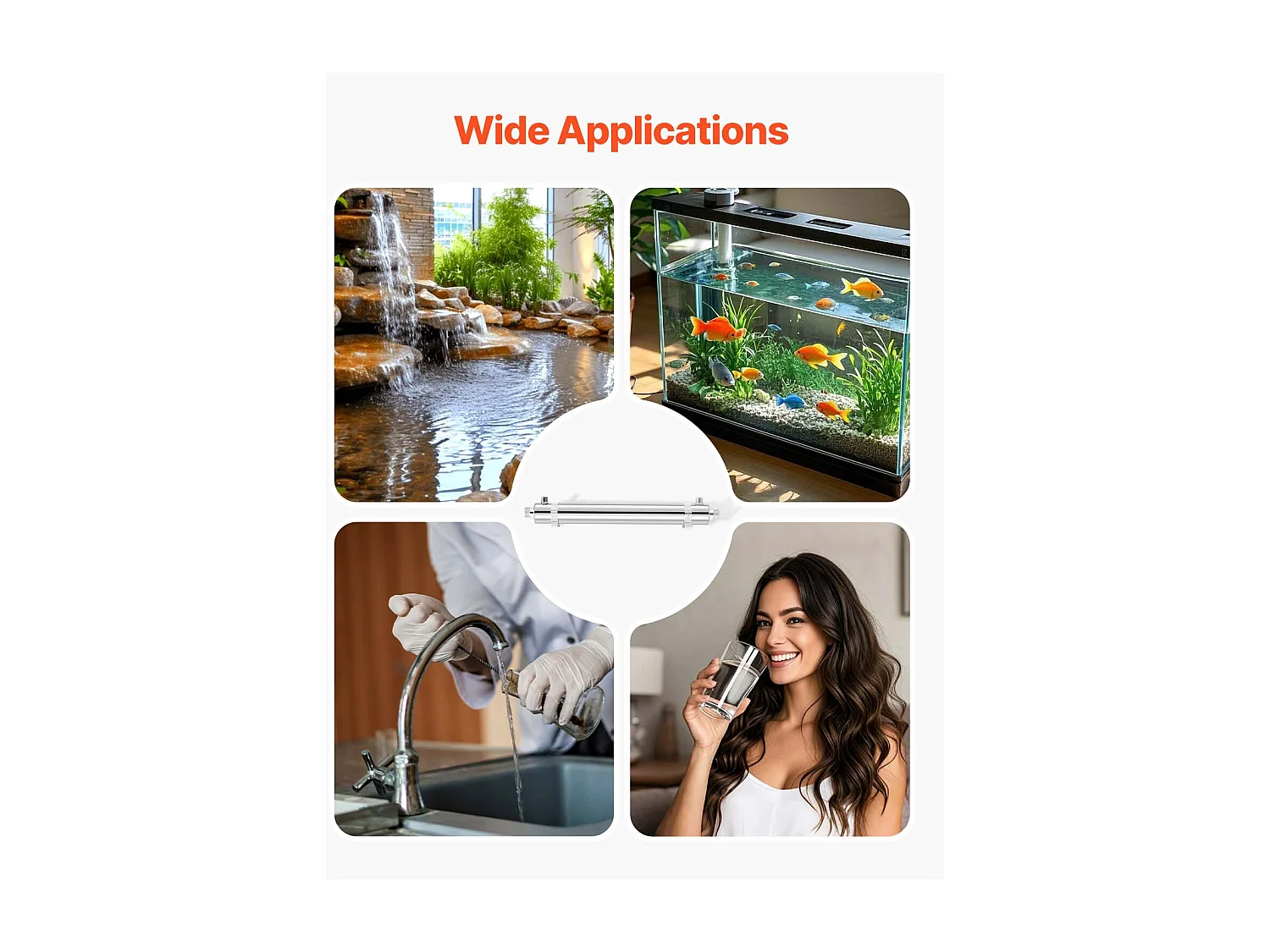 Purificateur d'Eau UV SucceBuy, 22,7 L/min Pour une Eau Potable Propre