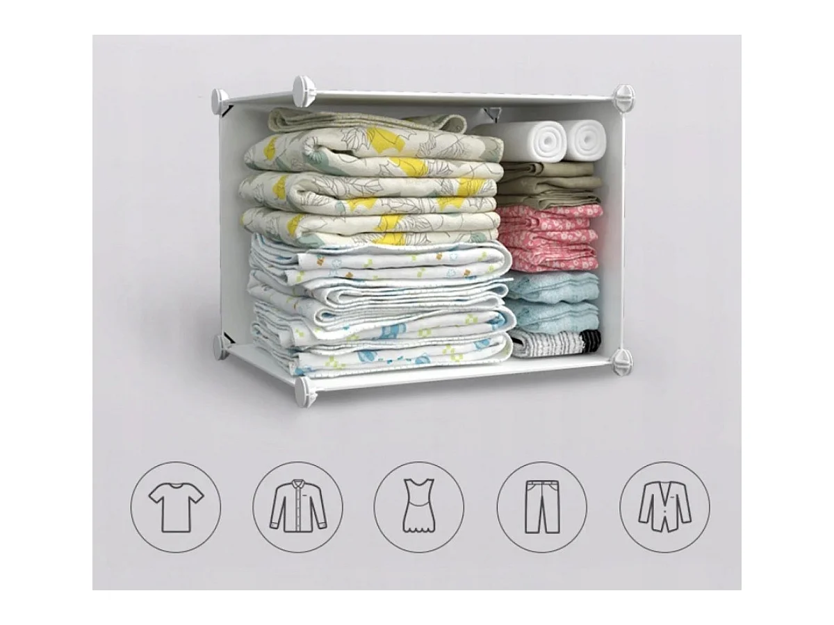 SZAFA MODUŁOWA DUŻA REGAŁ GARDEROBA DLA DZIECI NA UBRANIA ZABAWKI XXL