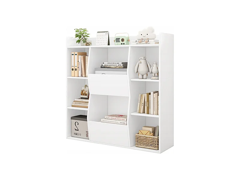 Offenes Regal, geräumige weiße Kommode Kalax für Bücher, modern, groß, für das Büro