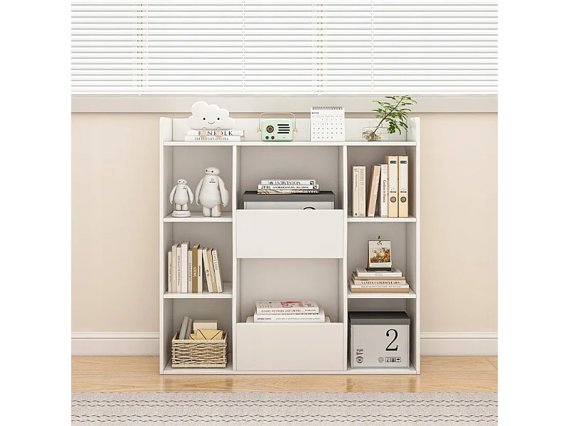 Offenes Regal, geräumige weiße Kommode Kalax für Bücher, modern, groß, für das Büro