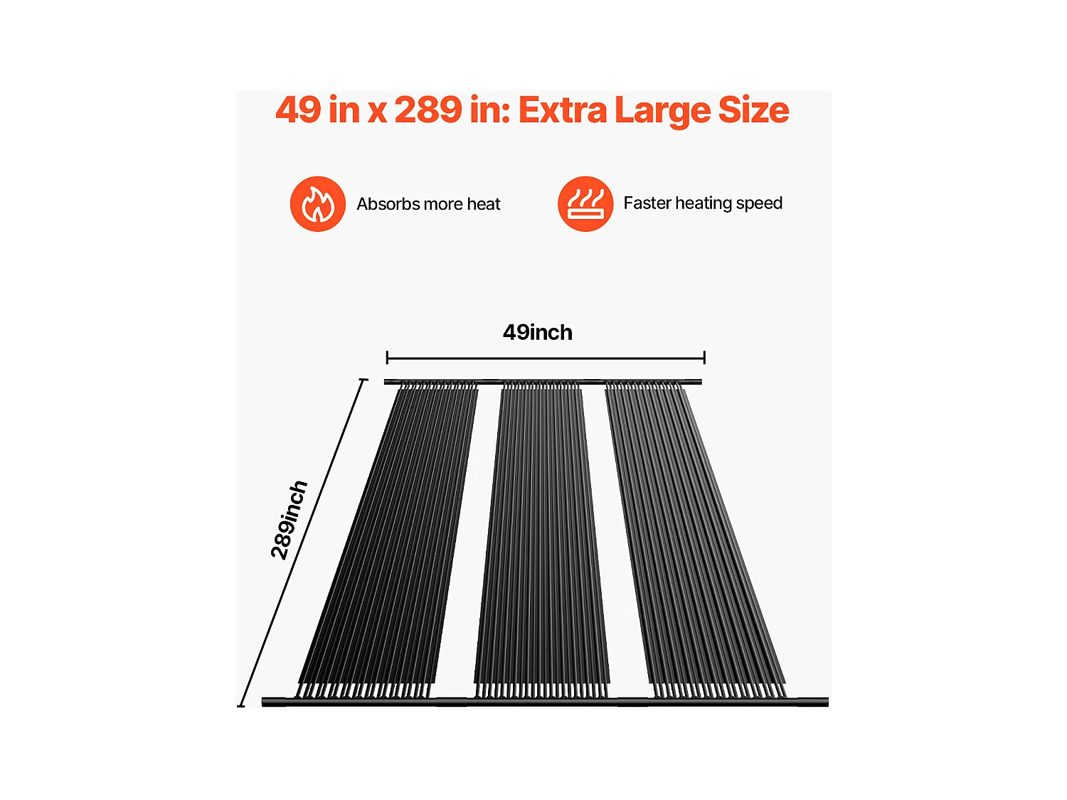 Riscaldamento Solare SucceBuy, Per Piscine Fuori Terra e Interrate, 1235x7340 mm