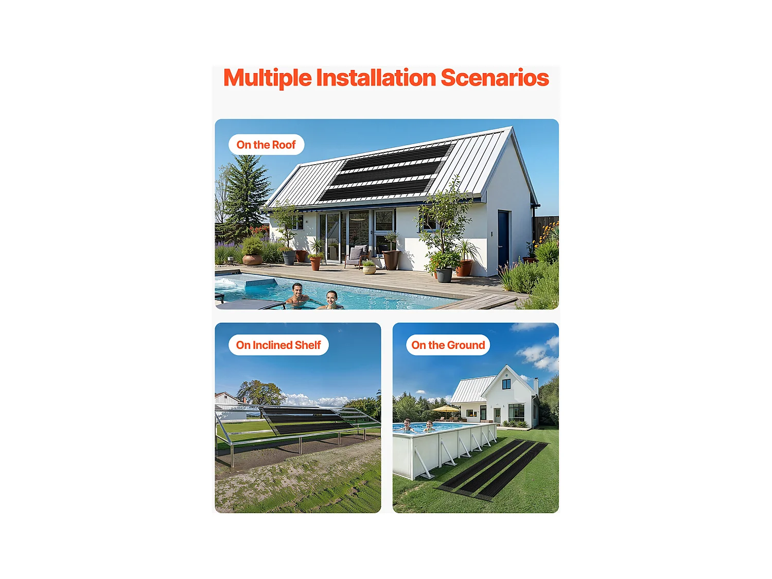 Riscaldamento Solare SucceBuy, Per Piscine Fuori Terra e Interrate, 1235x7340 mm