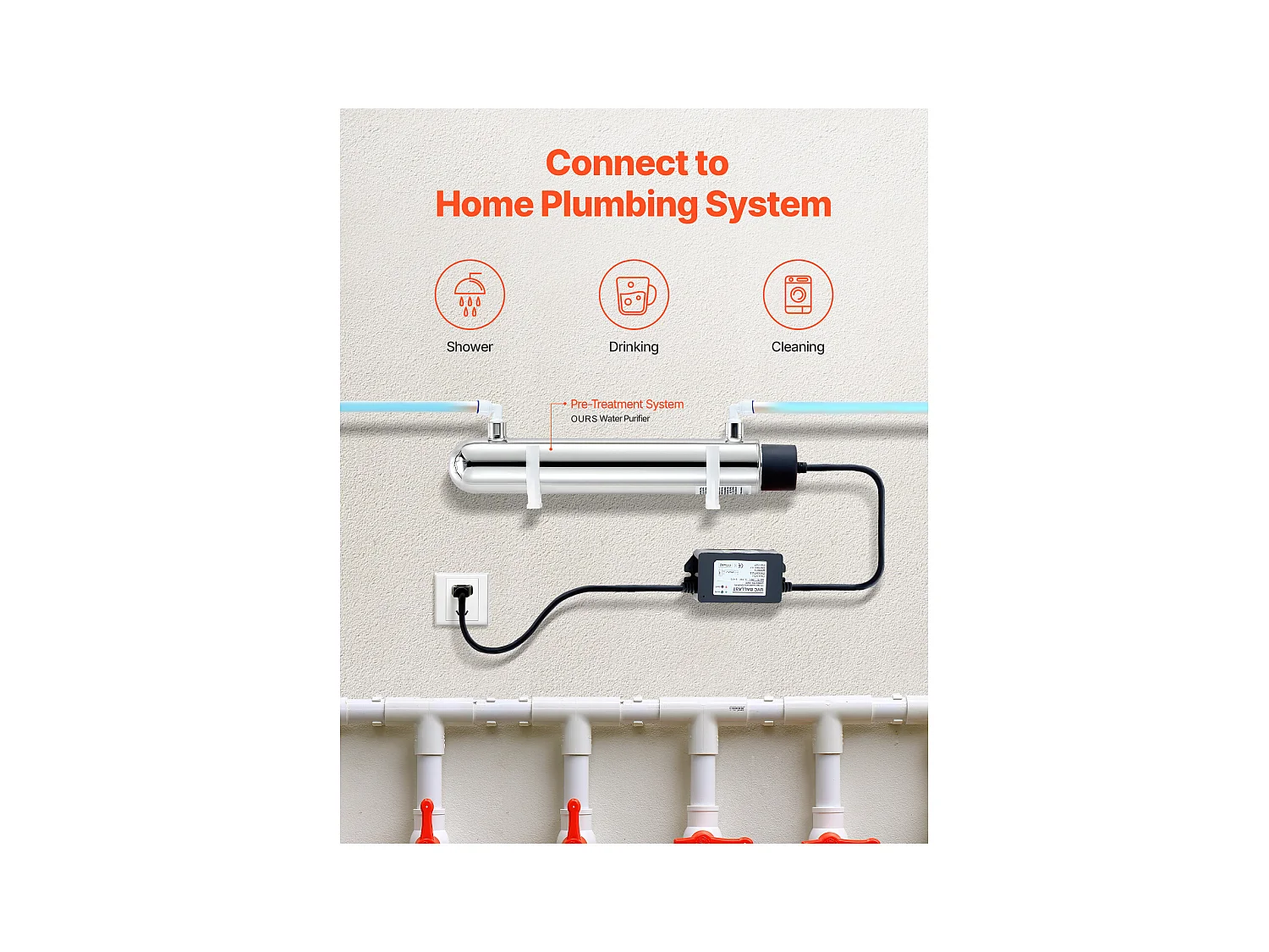 Purificateur d'Eau UV SucceBuy, Filtration Ultraviolette, Débit de 3,785 L/min