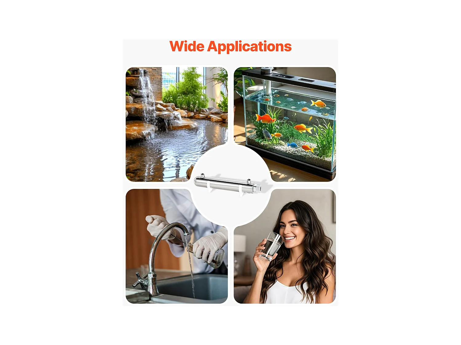 Purificateur d'Eau UV SucceBuy, Filtration Ultraviolette, Débit de 3,785 L/min