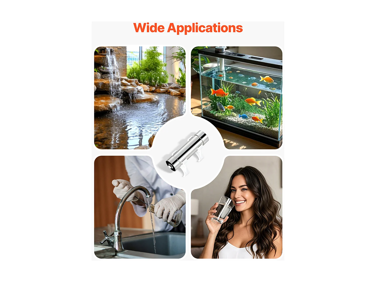 Purificateur d'Eau UV SucceBuy, Filtration Ultraviolette, Débit 3,785 L/min