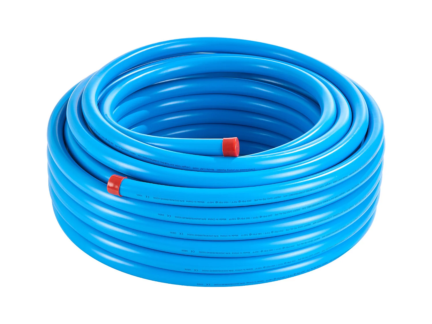 Kit Tubazione SucceBuy Compressore d'Aria 7.62/10.16cm x 3048cm HDPE/Alluminio, Blu