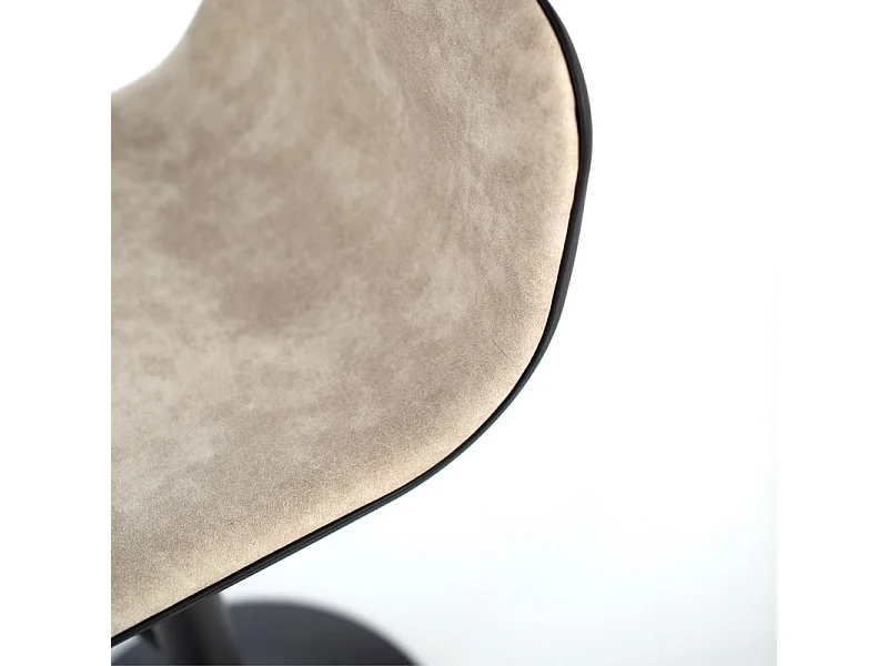 2er-Set beige "Woody" Barhocker aus Stoff mit Gasdruckfeder und Fußstütze, 45x39 cm, 86h