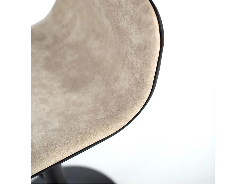 2er-Set beige "Woody" Barhocker aus Stoff mit Gasdruckfeder und Fußstütze, 45x39 cm, 86h