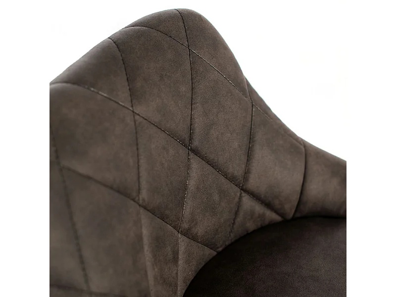 2er-Set moderner Barhocker "Tema" aus dunkelgrauem Stoff, gepolstert mit Fußstütze, 50 x 45 x 84 cm