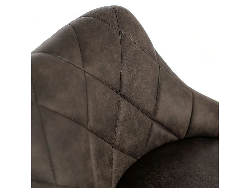 2er-Set moderner Barhocker "Tema" aus dunkelgrauem Stoff, gepolstert mit Fußstütze, 50 x 45 x 84 cm