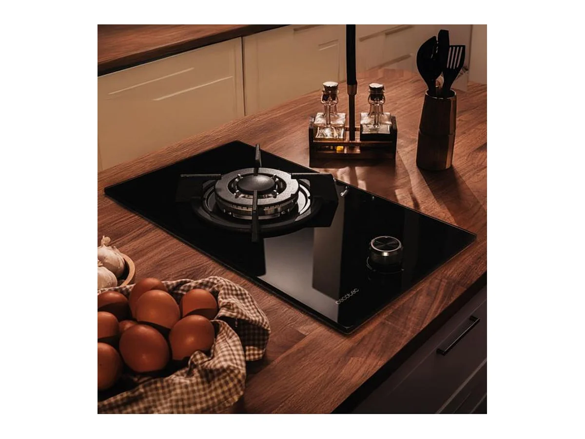 Placa de gas Cecotec Bolero Squad G 1200S 3500W 1 fuego negro 29 cm