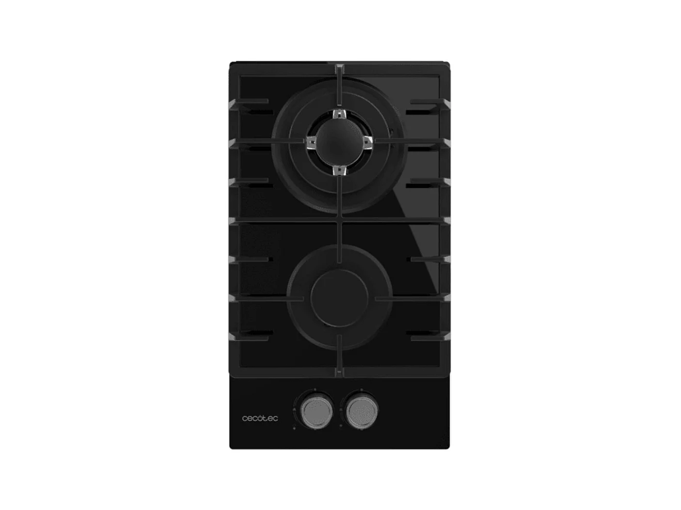 Placa de gas Cecotec Bolero Squad G 2200F 5250W 2 fuegos cristal negro 29 cm