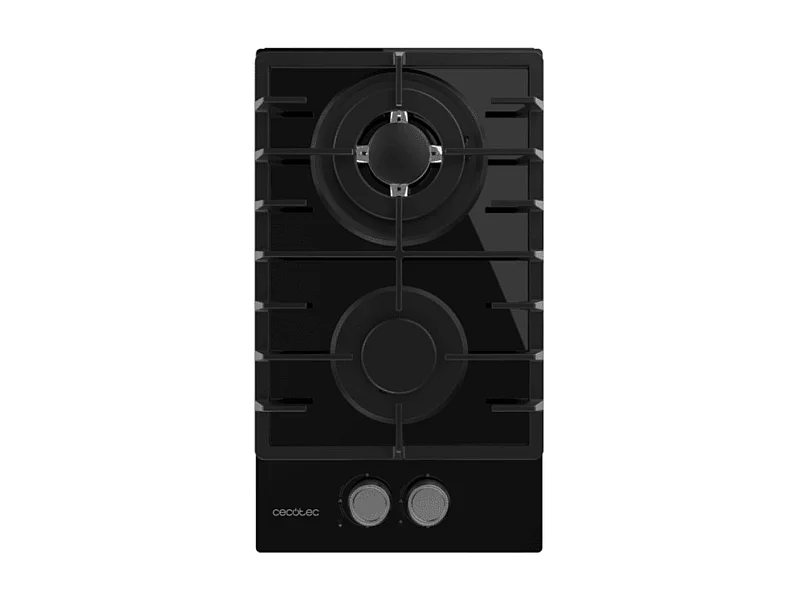 Placa de gas Cecotec Bolero Squad G 2200F 5250W 2 fuegos cristal negro 29 cm