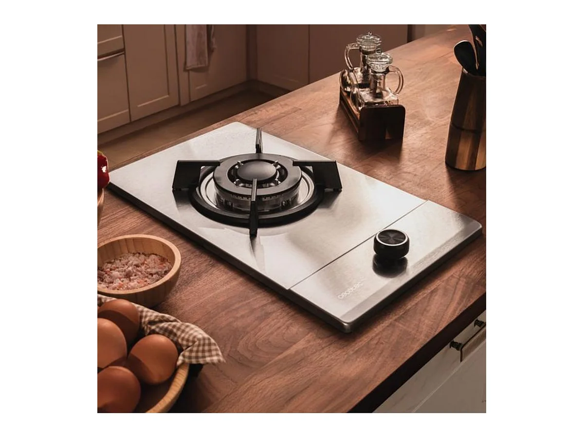 Placa de gas Cecotec Bolero Squad G 1200S 3500W 1 fuego inox 29 cm