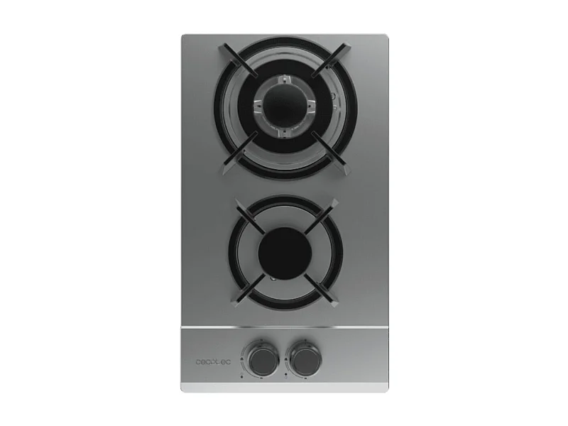 Placa de gas Cecotec Bolero Squad G 2200S 5250W 2 fuegos inox 29 cm
