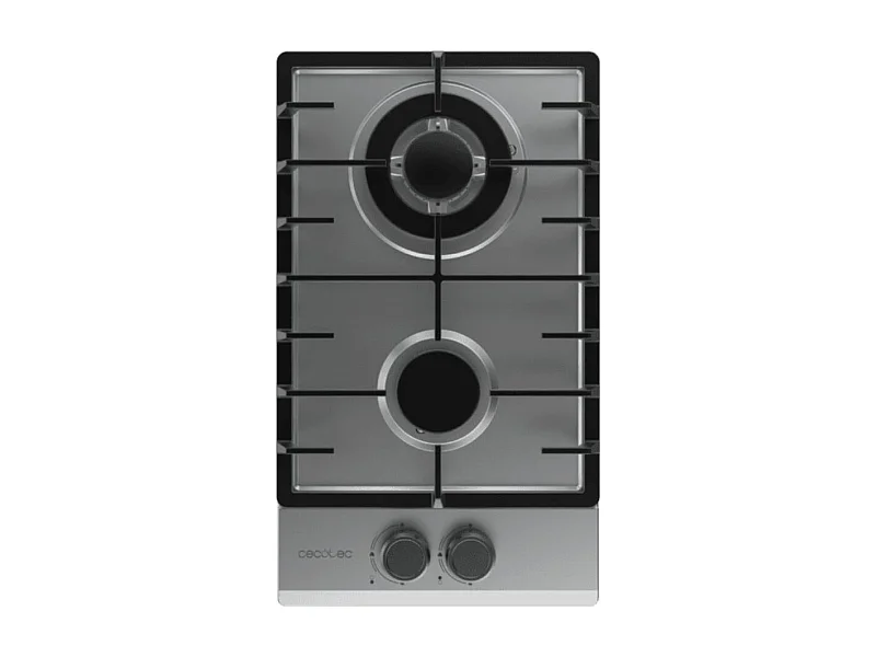 Placa de gas Cecotec Bolero Squad G 2200F 5250W 2 fuegos cristal inox 29 cm