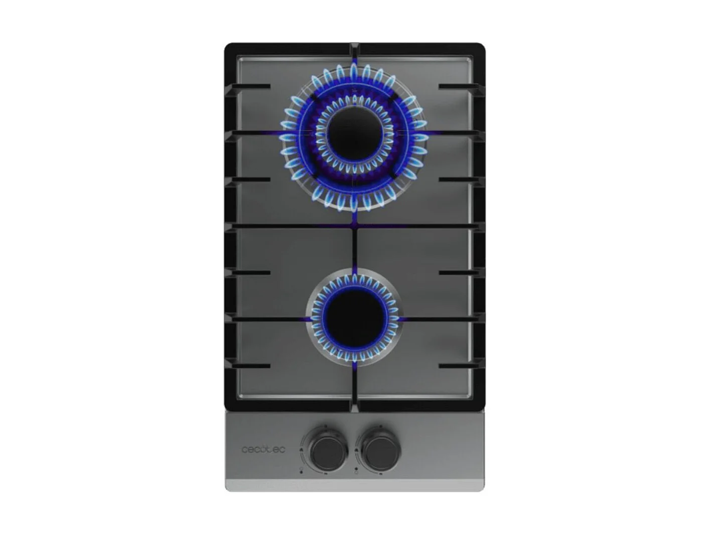 Placa de gas Cecotec Bolero Squad G 2200F 5250W 2 fuegos cristal inox 29 cm
