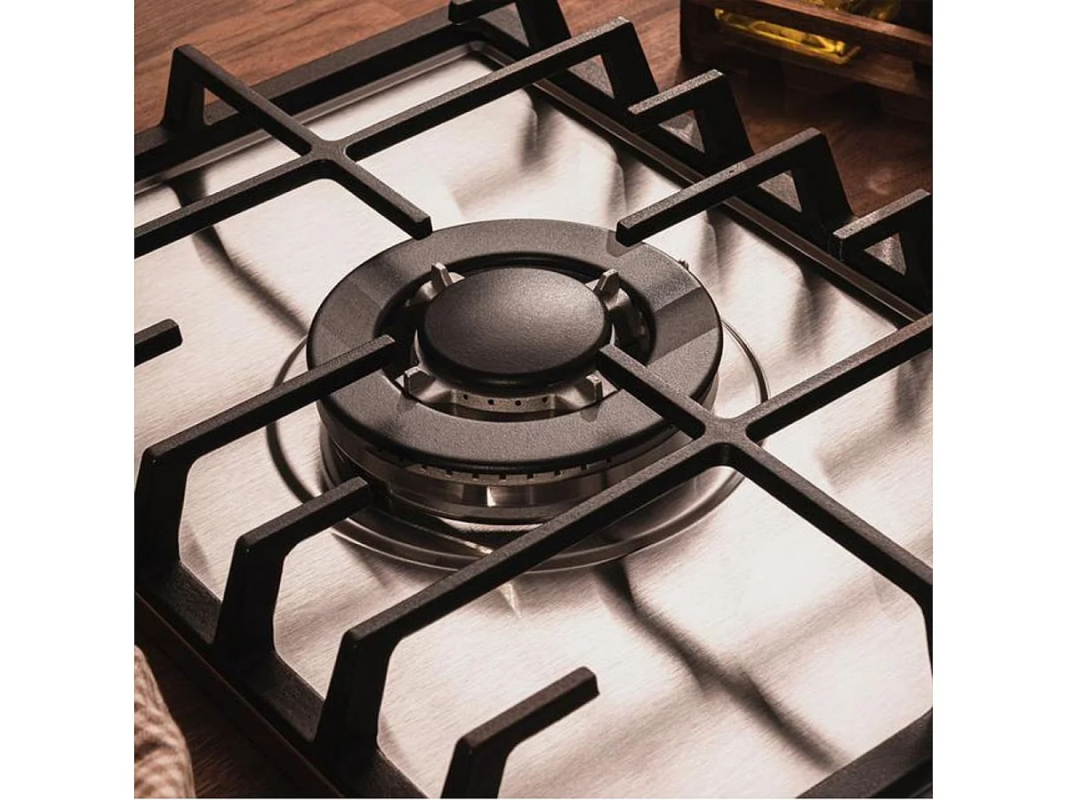 Placa de gas Cecotec Bolero Squad G 1200F 3500W 1 fuego WOK inox 29 cm