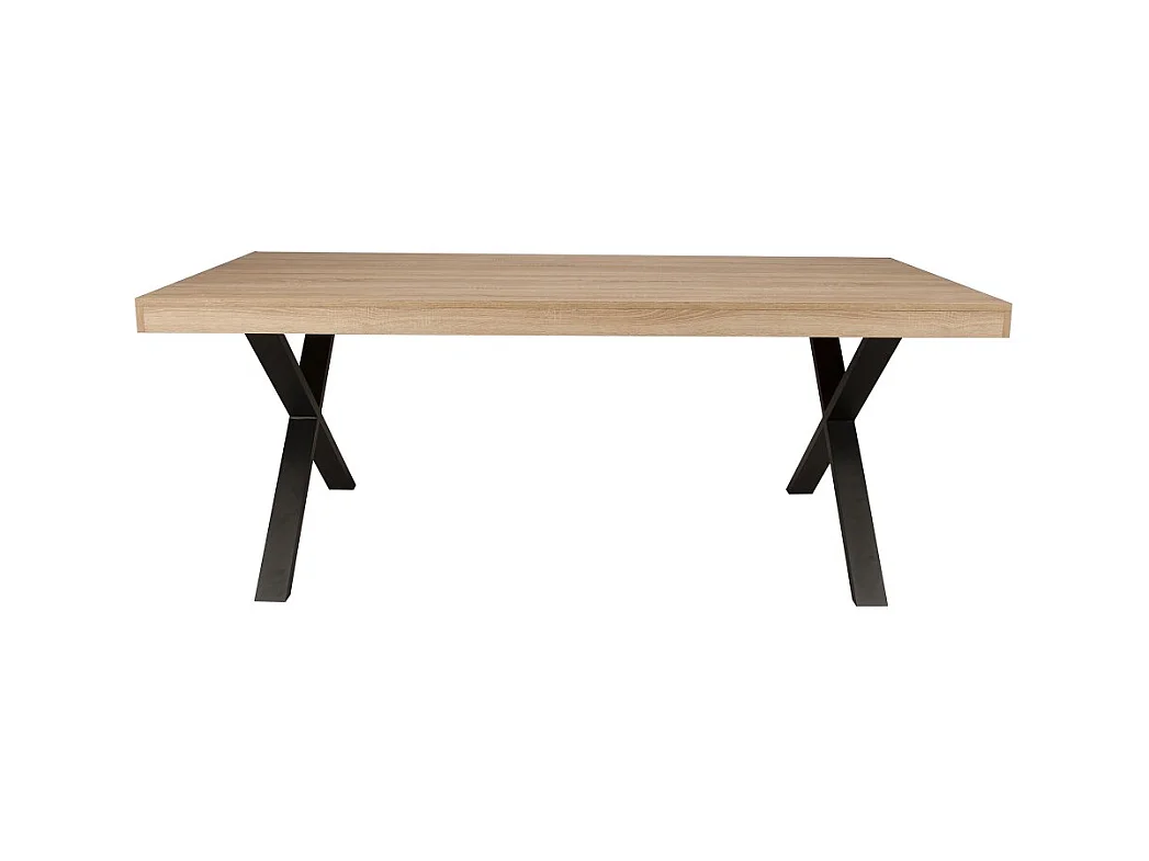 Table à manger CADIX, 8 personnes, 180 x 90 cm / Décor Chêne blanchi