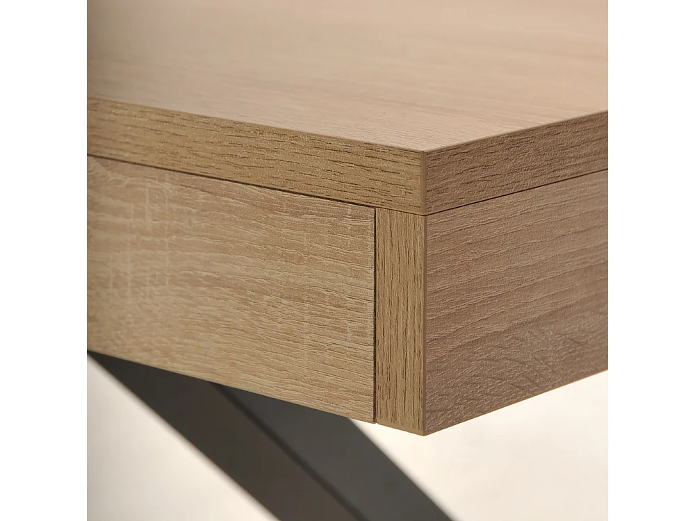 Table à manger CADIX, 8 personnes, 180 x 90 cm / Décor Chêne blanchi