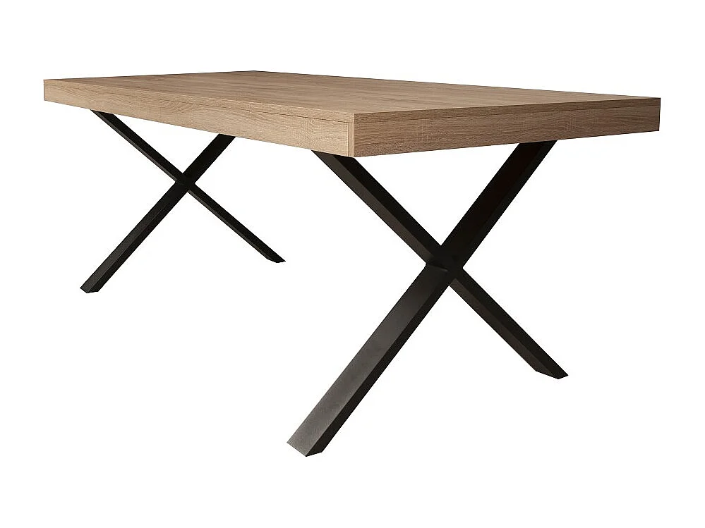 Table à manger CADIX, 8 personnes, 180 x 90 cm / Décor Chêne blanchi