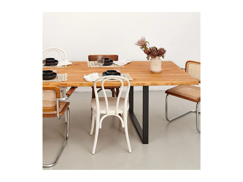 Table à manger 220x100cm ULYSSE - 10 personnes / Chêne massif huilé