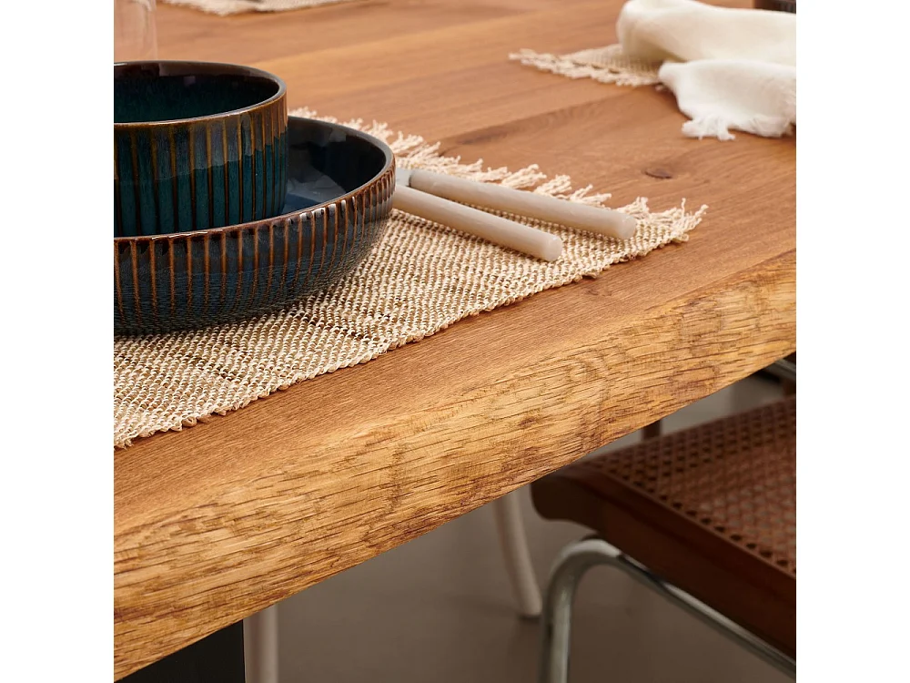 Table à manger 220x100cm ULYSSE - 10 personnes / Chêne massif huilé