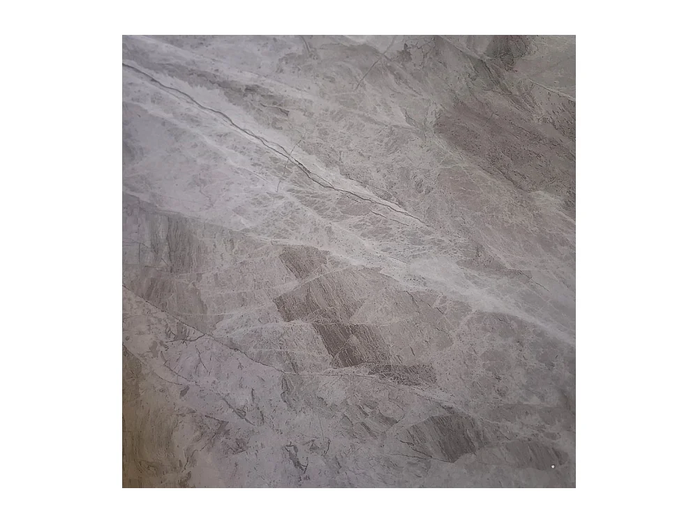 TABLE À MANGER EXTENSIBLE EN PIERRE OSIRIS / TABLE 180X90CM + 2 ALLONGES DE 50CM - 12 PERSONNES - GRIS EFFET MARBRE