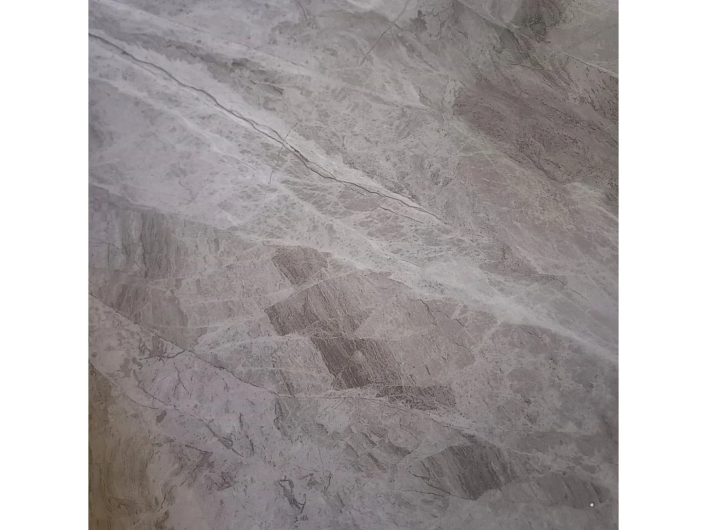 TABLE À MANGER EXTENSIBLE EN PIERRE OSIRIS / TABLE 180X90CM + 2 ALLONGES DE 50CM - 12 PERSONNES - GRIS EFFET MARBRE