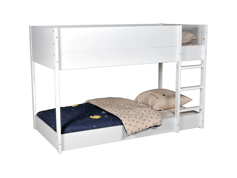 LIT SUPERPOSE 90x190 BOB + 2 SOMMIERS / Blanc