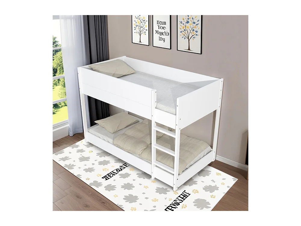 LIT SUPERPOSE 90x190 BOB + 2 SOMMIERS / Blanc