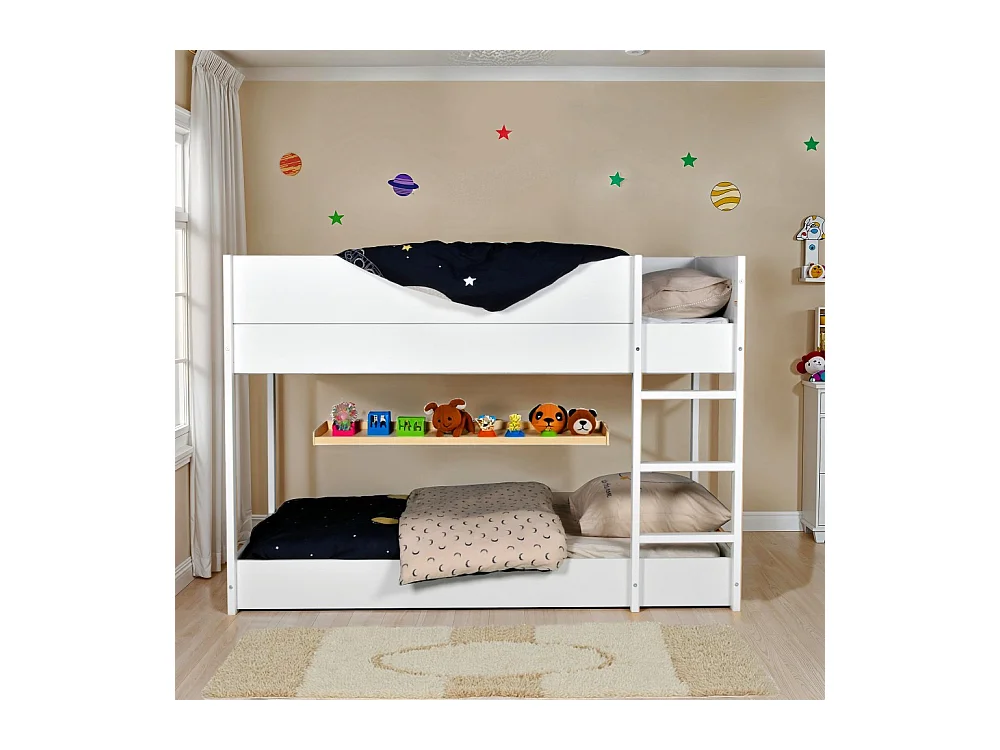 LIT SUPERPOSE 90x190 BOB + 2 SOMMIERS / Blanc