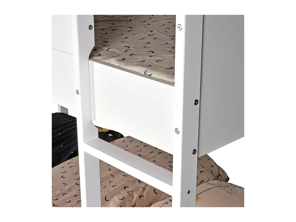 LIT SUPERPOSE 90x190 BOB + 2 SOMMIERS / Blanc