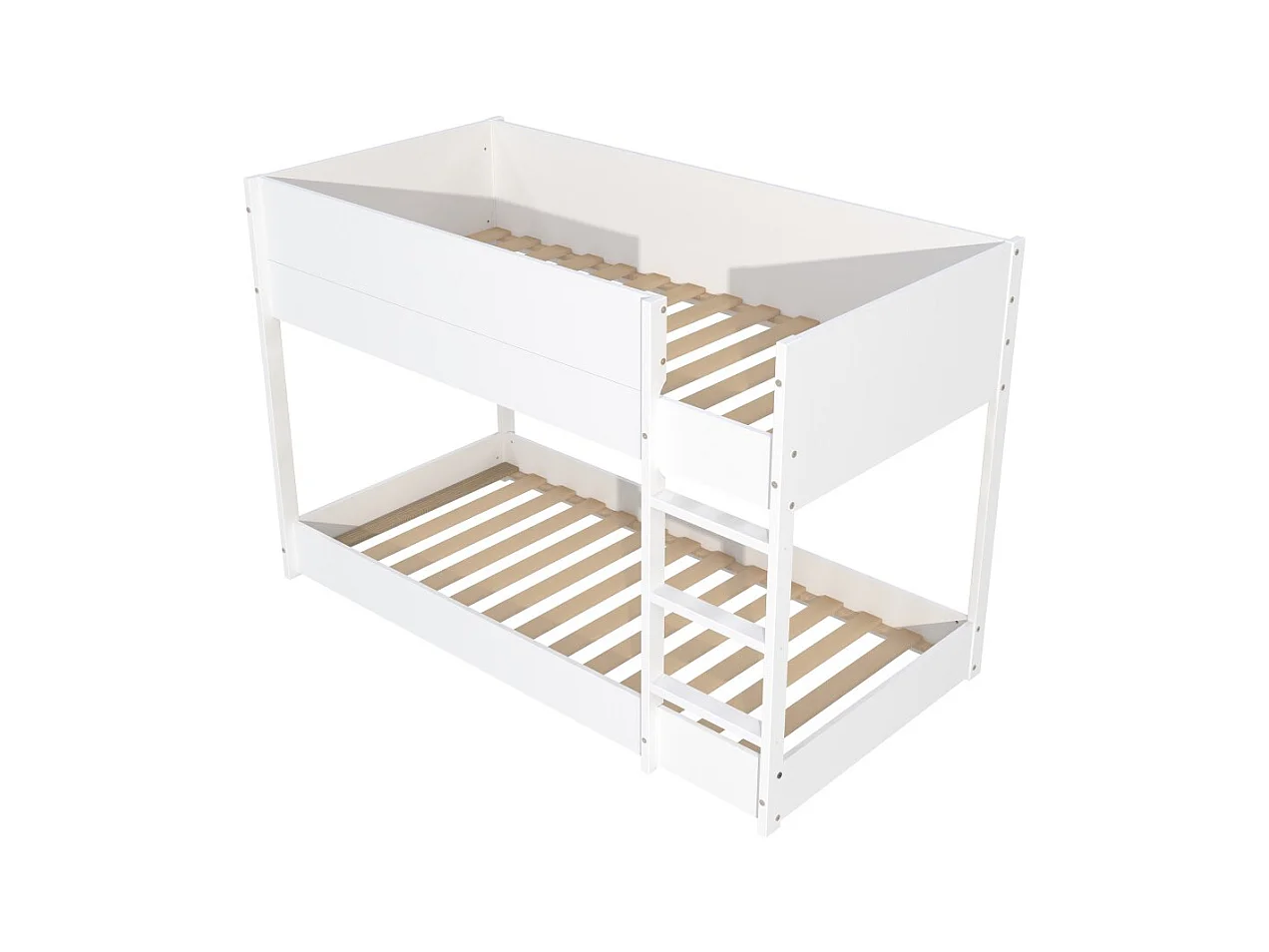 LIT SUPERPOSE 90x190 BOB + 2 SOMMIERS / Blanc