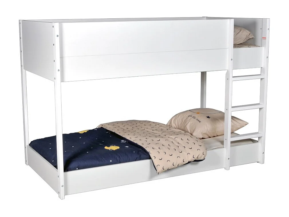 LIT SUPERPOSE 90x190 BOB + 2 SOMMIERS / Blanc