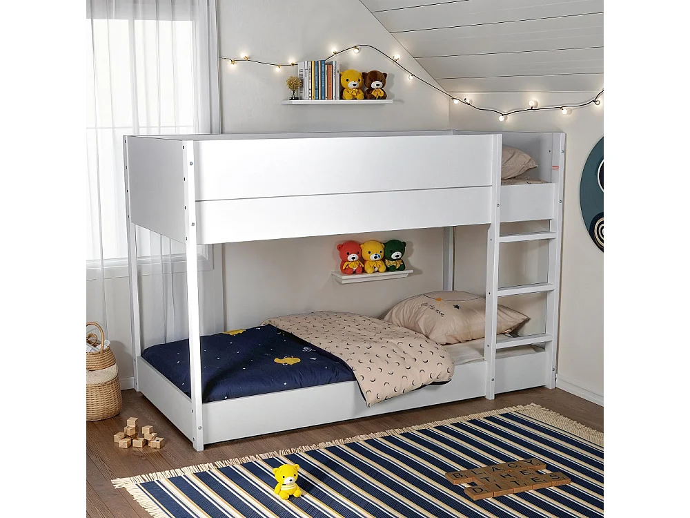 LIT SUPERPOSE 90x190 BOB + 2 SOMMIERS / Blanc